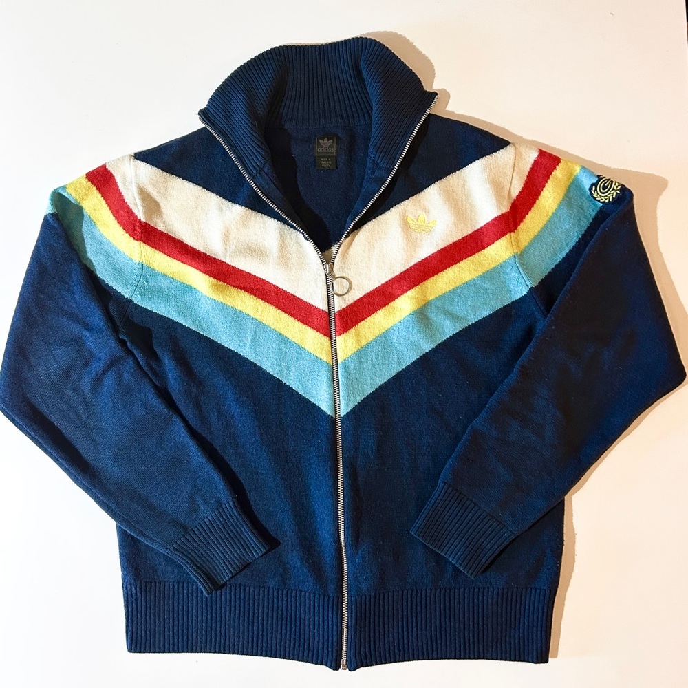 Vintage Adidas X Carlo Gruber Wool Zip Sweater XL